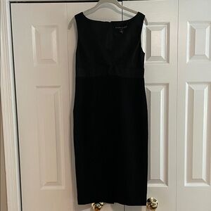 Ralph Lauren Elegant Black wool and satin Dress